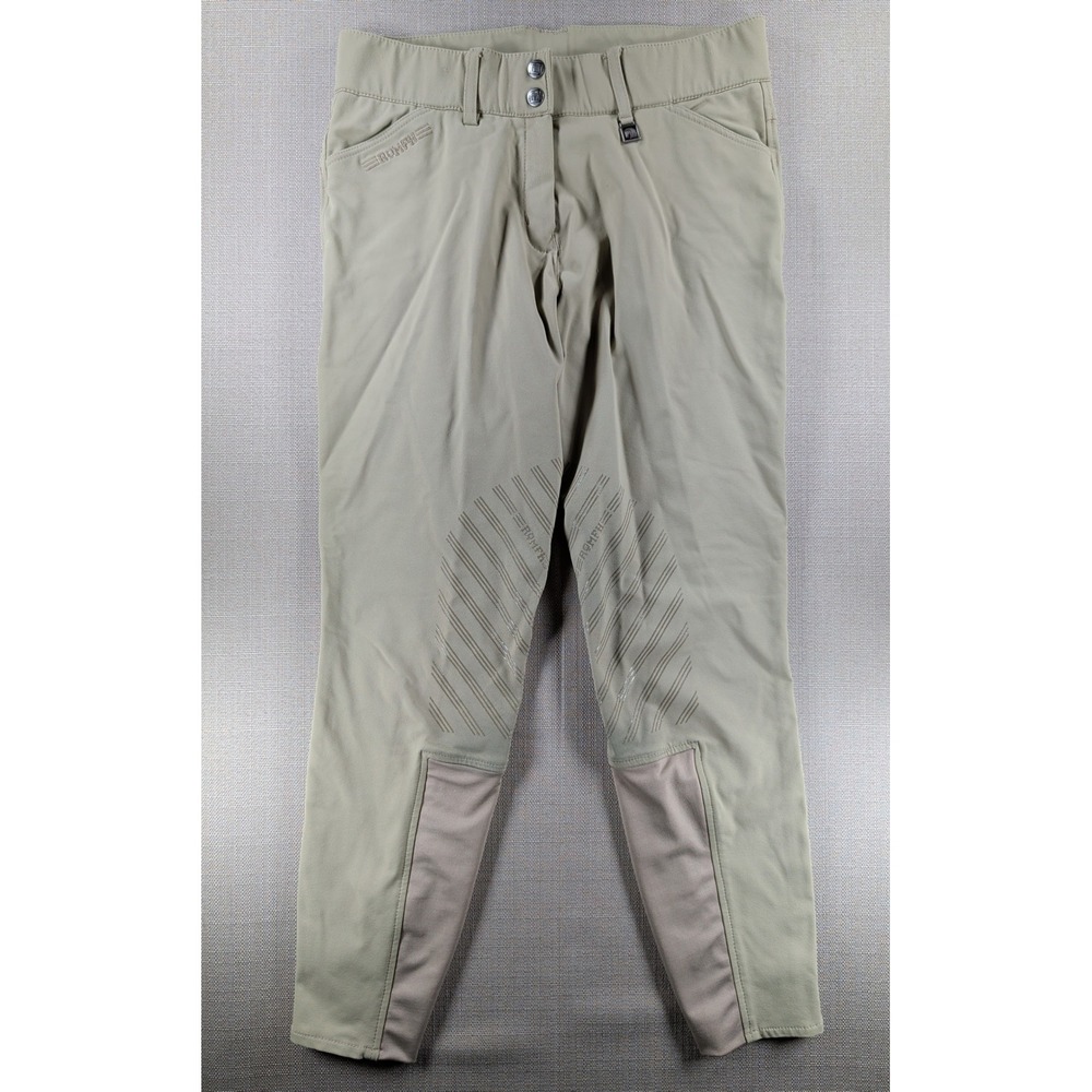 Romfh Womens 28R Taupe Riding Breeches Silicone Knee Grip Equestrian Pants